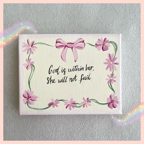 Simple Best Friend Paintings, Painting Bible Cover Easy, Cute Bible Verse Paintings, Canvas Verse Painting, Christian Paintings Ideas, Easy Painting Ideas On Canvas Christian, Canvas Bible Verse Painting, Sister Canvas Painting, Bible Verse Painting Ideas