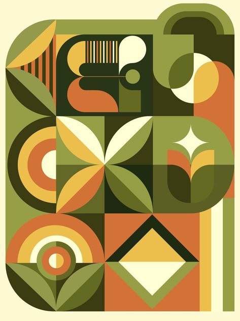 Illustration Techniques, Geometric Poster Design, Patterns Illustration, Geometric Shapes Art, Hemma Diy, Geometric Pattern Art, Geometric Design Art, Geometric Poster, Geometric Pattern Design