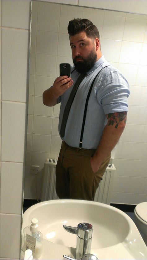 http://bigguyflyy.tumblr.com/ for big guy fashion!!! anescaperouteofoldroutine: A girl on the course I’m running today has just told me that I am dressed like a geography teacher. She kind of has a point.. Guy Fashion, Big Guys Fashion, Big Guy Fashion, Tumblr Guy, Big Man Style, Chubby Men Fashion, Guy Outfit, Tall Men Fashion, Chubby Guy
