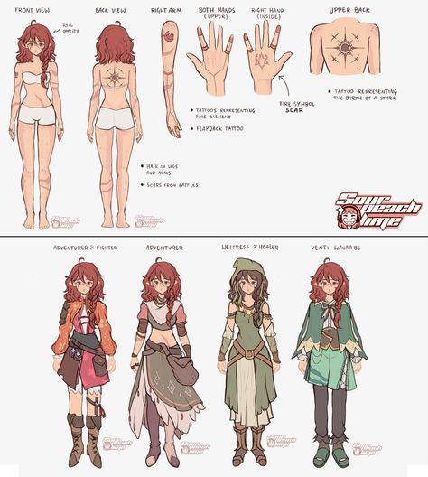 Character Outfit Reference Sheet, Oc Creation Sheet, Oc Book Ideas, Shape Shifting Character Design, Dnd Character Sheet Ideas, Oc Concept Art Sheet, Dnd Oc Reference Sheet, Dnd Oc Drawing, Character Design Fundamentals