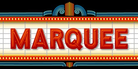 Marquee font is a glamorous font with a jazzy Elvis Presley show feel to it. Movie Marquee Sign, Marquee Signage, Top 10 Films, Movie Marquee, Theatre Sign, Vintage Marquee Sign, Vintage Marquee, Outdoor Movie Nights, Photoshop Projects