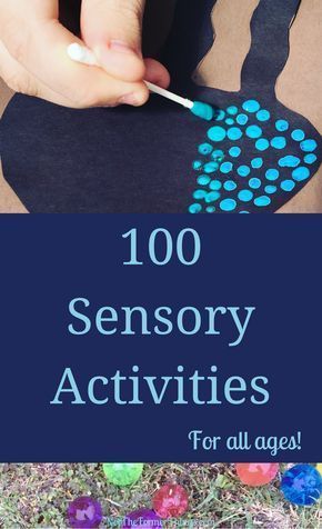 100 Sensory Activities For All Ages = #sensorykids #sensoryactivities #spd #homeschooling Tactile Sensory Activities, Sensory Processing Activities, Tactile Activities, Design Learning, Sensory Games, Sensory Therapy, Activities For All Ages, Occupational Therapy Activities, Sensory Diet