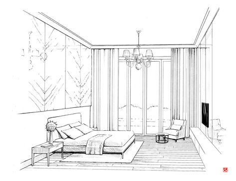 Ink pen interior sketches on Behance Design Bedroom Small, Living Room Sketch, Room Sketch, Interior Architecture Sketch, Interior Sketches, Small Drawing, Drawing Furniture, Interior Design Colleges, Furniture Sketch