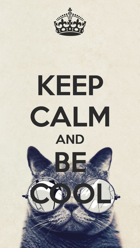 KEEP CALM AND BE COOL Keep Calm Quotes, Keep Calm Wallpaper, Funny Quotes Wallpaper, Keep Clam, Keep Calm Signs, Art Quotes Funny, Etiquette Vintage, Keep Calm Posters, Calm Quotes
