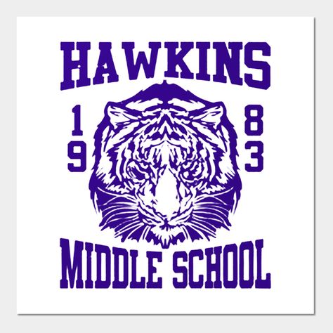 Hawkins Middle School, St Logo, Stranger Things Merchandise, Stranger Things Halloween, Stranger Things Poster, University Shirt, Stranger Thing, Stranger Things Tv, Cut Image