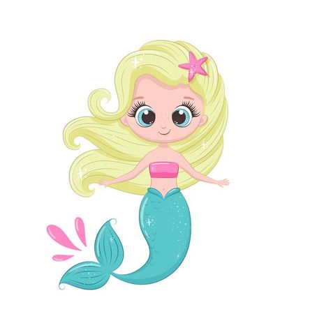 Mermaid Cartoon Art, Mermaid Cartoon Cute, Cartoon Mermaid, Mermaid Vector, Mermaid Cartoon, Vector Girl, Mermaid Siren, Kids Cartoon Characters, Mermaid Images