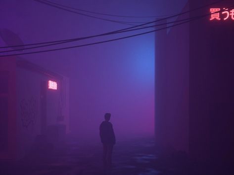 Octane fog and neon by Fredy Hernandez | Dribbble Purple Fog Aesthetic, Neon Moodboard, Composition Inspiration, Oc Moodboard, Fog Photography, Ep Cover, Background References, Lavender Haze, Arte 8 Bits
