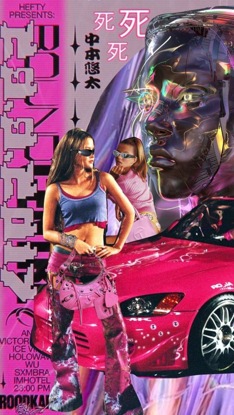 #y2k #devonaoki #pink #vroomvroom #slay Asian Hot Sauce, Y2k Photoshoot, 2 Fast 2 Furious, Fast 2 Furious, Fast And Furious Actors, The Fast And The Furious, Classic Muscle Cars, Fast And The Furious, Devon Aoki