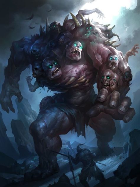 D&D photo dump - Album on Imgur Undead Barbarian, Morbid Fantasy, Flesh Golem, Undead Monster, Arte Zombie, Creature Fantasy, Dark Creatures, Beast Creature, Zombie Art