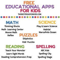 Fun Homeschool Ideas, Homeschool Websites, Grandkid Crafts, Free Educational Apps, Learning Websites For Kids, Math Learning Center, Educational Websites For Kids, Best Educational Apps, Kids Chores