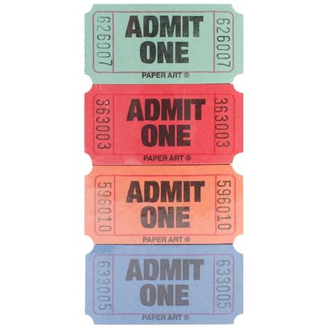 Graphic Design, Admit One Ticket, One Ticket, Admit One, Creative Expressions, Blue Orange, Green Color, Red Orange, Paper Art