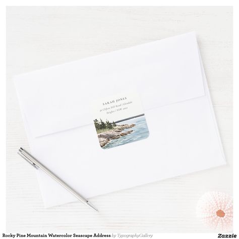 Rocky Pine Mountain Watercolor Seascape Theme Collection.- it's an elegant script watercolor Illustration of Rocky Pine Tree Mountain Seascape, perfect for your tropical destination wedding & parties. It’s very easy to customize, with your personal details. If you need any other matching product or customization, kindly message via Zazzle. Mountain Watercolor, Tropical Destination Wedding, Tree Mountain, Pine Mountain, Watercolor Mountains, Tropical Destinations, Wedding Parties, Pine Tree, Watercolor Illustration