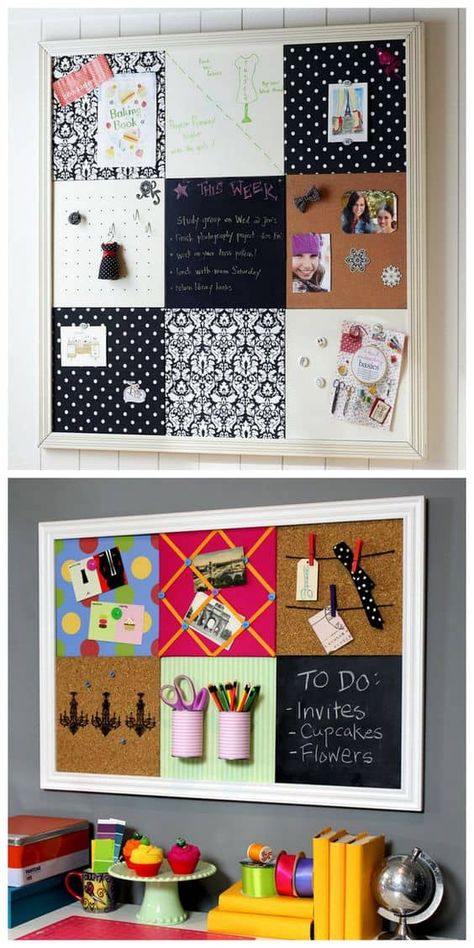 22 Exceptional DIY Bulletin Board Ideas to Revamp Your Home Office How To Make A Notice Board, Diy Notice Board Ideas, Diy Notice Board, Noticeboard Ideas, Notice Board Ideas, Pinboard Ideas Inspiration, Diy Photo Board, Pinboard Diy, Cork Storage