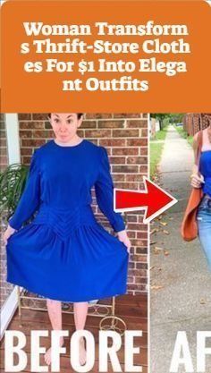 Thrifting Before And After, Thrift Store Dresses, Remake Clothes Refashioning Ideas, How To Accessorize A Dress, Refashion Clothes Before And After, Etsy Clothes Women, Recycle Clothes Refashioning, Thrifty Outfits, Thrift Store Fashion Diy