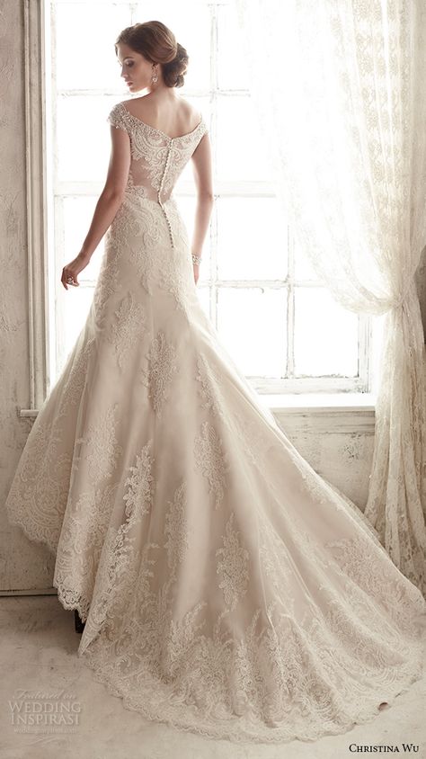 Wedding Dress Styles, Christina Wu Wedding Dress, Christina Wu, 2015 Wedding, 2015 Wedding Dresses, Beauty And Fashion, Mermaid Dresses, Gorgeous Gowns, Beautiful Wedding Dresses