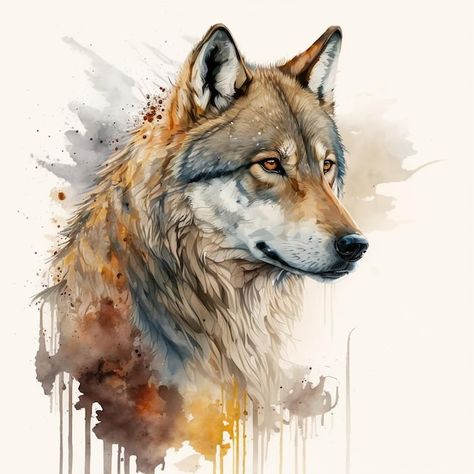 Photo watercolor animals abstract tropic... | Premium Photo #Freepik #photo #animals-vector #watercolor-vector #watercolor-art #watercolor-abstract Wolf Vector, Wolf Watercolor, Animals Abstract, Books Tbr, Watercolor Wolf, John Wayne Movies, Animals Vector, Watercolor Vector, Spirit Animal Art