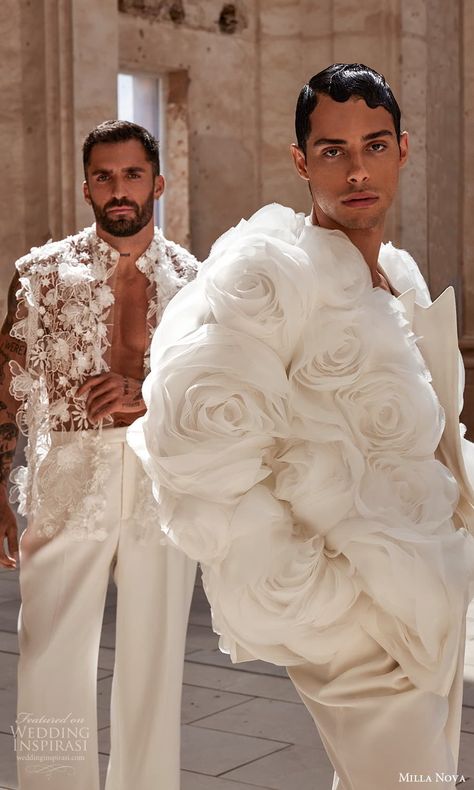 Haute Couture, Couture, Jacket Wedding Dress, Trending Wedding Dresses, New Zealand Wedding, Gender Fluid Fashion, Trending Wedding, High Fashion Men, Milla Nova