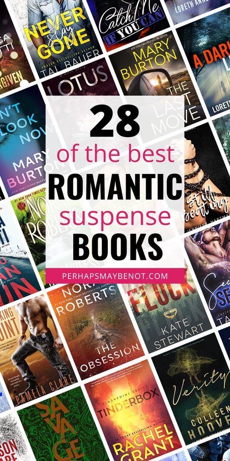 From action-packed thrillers that keep you on your toes to ones filled with twists and turns that keep you guessing until the very end, you are bound to find your next favorite on this list. Read on for the best romantic suspense books #books #bestbooks #bookstoread #suspense #suspensebooks #romanticsuspense #thrillers Psychological Romance Books, Mystery And Romance Books, Spicy Mystery Books, Spicy Thriller Books, Romance Mystery Books, Romance Thriller Books, Thriller Romance Books, Romantic Mystery Books, Romantic Thriller Books