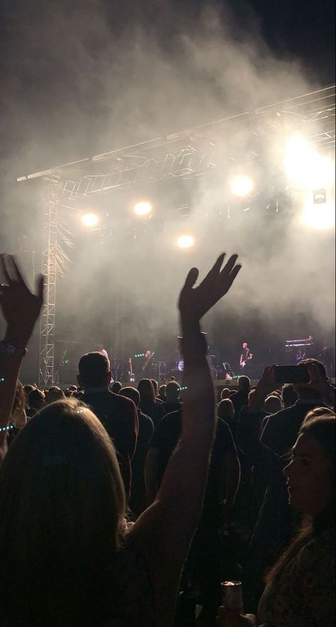 aesthetic concert pic with white lights and hands in air Music, Konser Story, Restaurant Interior Design, Fake Story, Photo Inspo, Good Vibes, Vision Board, Festival, Concert