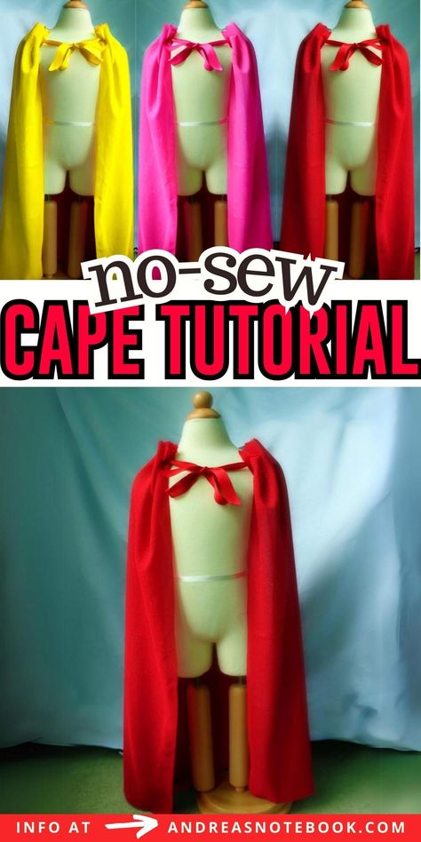 Couture, Superhero Cape Pattern, Diy Superhero Cape, Cape Diy, Superhero Capes For Kids, Diy Princess Costume, Diy Superhero Costume, Superhero Dress Up, No Sew Cape