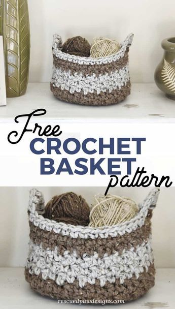 Learn how to crochet a basket today with this simple tutorial! Free Chunky Crochet Basket Pattern Amigurumi Patterns, Knitting Loom Projects, Crocheted Baskets, Crochet Basket Tutorial, Slip Stitch Crochet, Loom Projects, Crochet Storage Baskets, Crochet Basket Pattern Free, Loom Knitting Projects