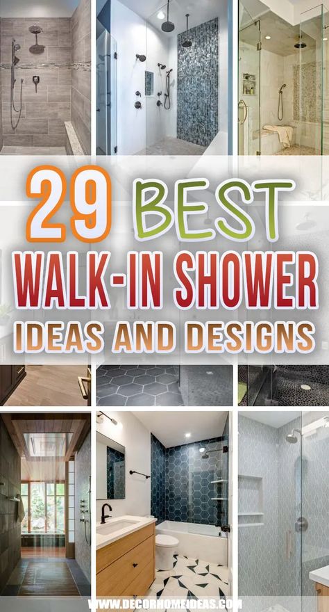 Walkin Shower, Tile Walk In Shower, Tub To Shower Remodel, Small Bathroom Tiles, Master Bath Shower, Full Bathroom Remodel, Small Bathroom With Shower, Bathroom Shower Design, Bathroom Redesign