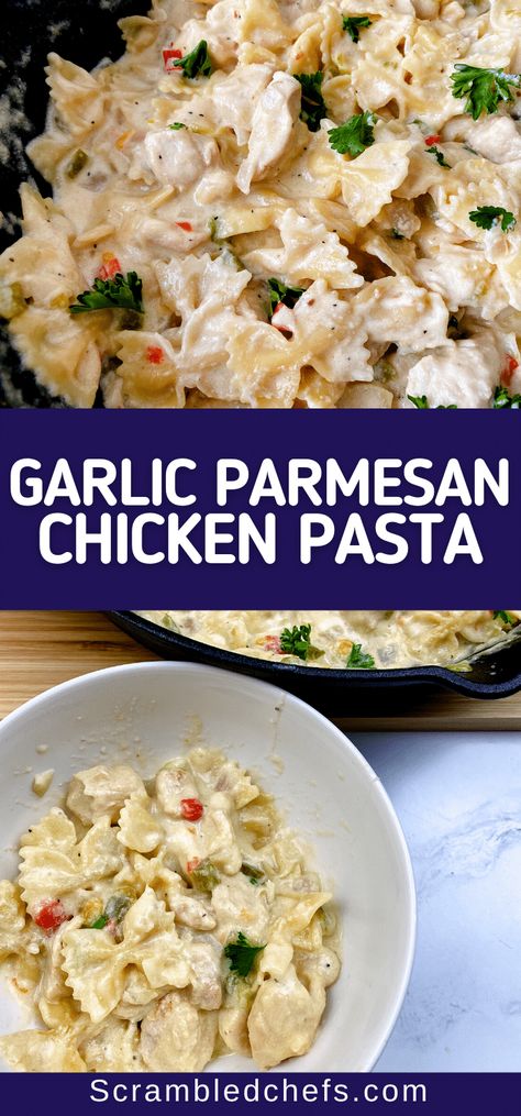 Leftover Chicken Pasta Recipes, Chicken And Bowtie Pasta Recipes, Chicken Bowtie Pasta Recipes, Chicken And Bowtie Pasta, Creamy Parmesan Chicken Pasta, Bowtie Pasta Recipes, Chicken Bowtie Pasta, Garlic Parmesan Chicken Pasta, Parmesan Chicken Pasta