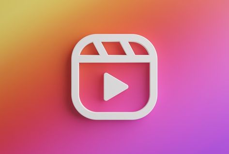 Reels instagram logo. new feature social... | Premium Photo #Freepik #photo #technology #button #marketing #web Insta Reels Logo, Reels Logo, Vlog Setup, Enfield Himalayan, Ig Highlights, New Photos Hd, Medium App, Festival Background, Retro Film