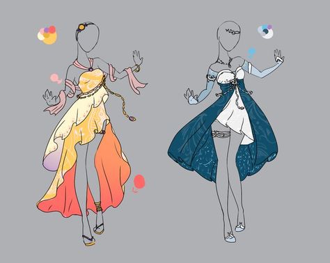 .::Outfit Adopt Set 1(CLOSED)::. by Scarlett-Knight.deviantart.com on @deviantART: Idee Cosplay, Dress Drawing, Fashion Design Drawings, 판타지 아트, Drawing Clothes, Fantasy Clothing, Art Clothes, Anime Outfits, Design Sketch