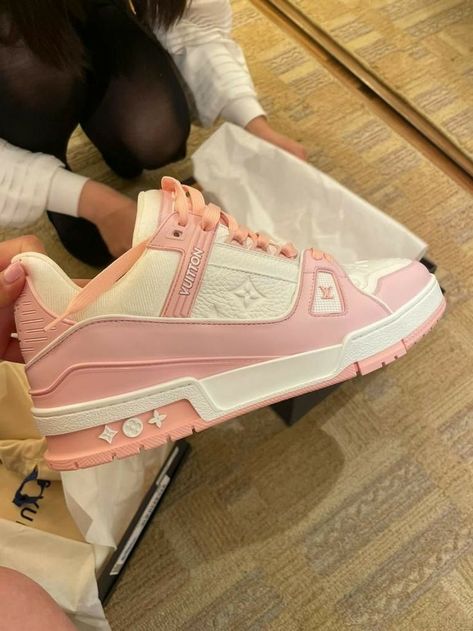 Complete box fast shipping worldwide available what's app # +97338726739 Louis Vitton Shoes, Pink Designer Sneakers, Nike Cute Shoes, Louis Vuitton Pink Shoes, Pink Louis Vuitton Shoes, Louis Vuitton Trainers Outfit, Luis Vuitton Shoe, Louis Vuitton Trainers Sneakers, Designer Shoes Outfit