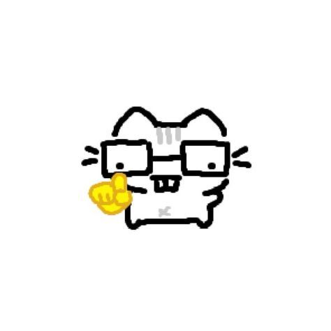 Drawing Ideas Easy And Cute, Silly Korean Doodles, Cursed Cat Drawing, Cat Doodle Pfp, Small Drawings Ideas, Profile Pictures Cute, Cute Chibi Drawings, Simple Drawing Ideas Easy Doodles, Cute Cat Doodles