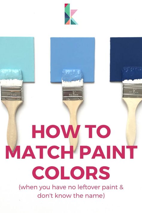 Learn how to match paint on walls even when you don't know the name or have any leftover paint! Every homeowner should know how to color match paint. These 4 options are the best! #paintcolors #wallpaint #wallcolors #paint #colormatch How To Match Paint Color On Wall, Birth Colors, Mixing Paint Colors, Upper House, Coloring Images, Shingle Colors, House Makeover, Leftover Paint, Match Colors