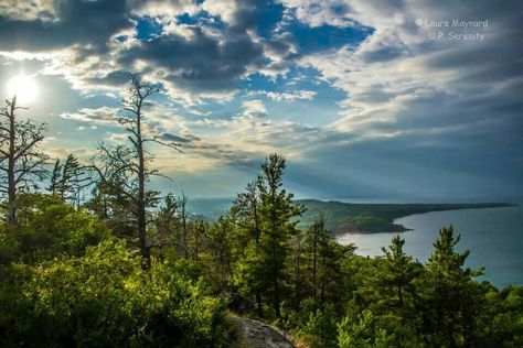 View from Sugarloaf Mountain near Marquette, Michigan Michigan, Sugarloaf Mountain, Marquette Michigan, Upper Peninsula Michigan, Michigan Beaches, Upper Peninsula, Pure Michigan, Wonderful Places, Places To Visit