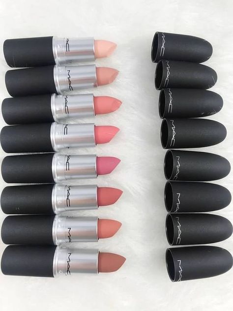 Mac Powder Kiss Lipstick, Make Up Kits, Mac Powder Kiss, Penyimpanan Makeup, Alat Makeup, Kiss Lipstick, Mac Powder, Lipstick Matte, New Mac