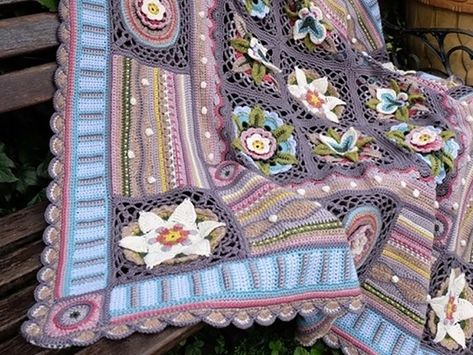 Designer Page - Janie Crow - Wool Warehouse - Buy Yarn, Wool, Needles & Other Knitting Supplies Online! Patchwork, Couture, Janie Crow, Jane Crowfoot, Baby Blanket Patterns, Crochet Flower Blanket, Crochet Blanket Afghan, Crochet Daisy, Crochet Blocks