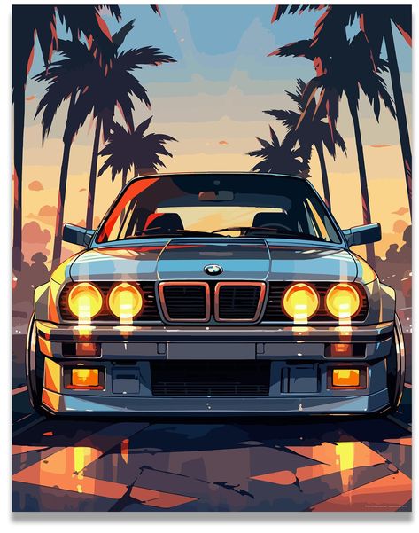 PRICES MAY VARY. Details - This car poster measures (11x14 Inches), and does not include a frame. Printed onto 210gsm semi-gloss paper, with high-quality colors that last. Classic Car Beauty - Immerse yourself in the timeless allure of the 1984 BMW E30 M3, an emblem of German automotive precision and classic car elegance. Perfect Gift - Searching for an exceptional gift for the car enthusiast in your life? Look no further. Our BMW E30 M3 art poster is a thoughtful and unique present that will be Posters For Men, Posters For Boys Room, Car Room Decor, Car Wall Decor, Car Room, Bmw Art, Bmw E30 M3, E30 M3, Cars Room