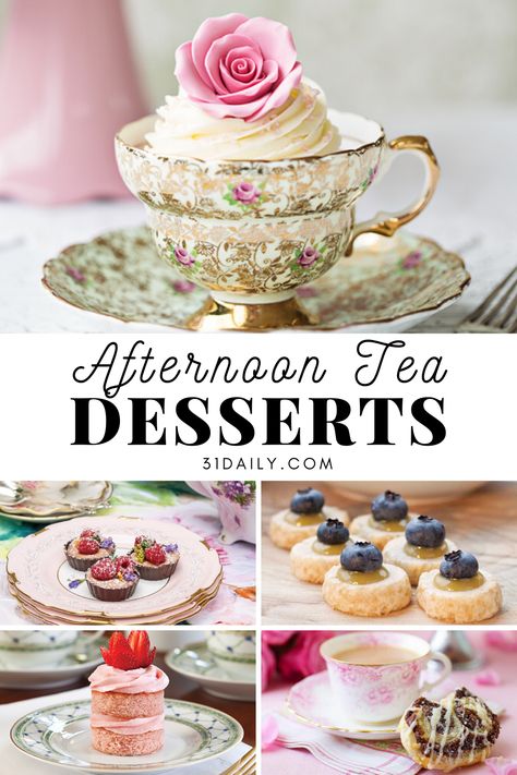 Afternoon Tea Desserts, Tea Party Sandwiches Recipes, Tea Sweets, Tea Desserts, Tea Party Desserts, Tea Party Menu, High Tea Food, Tea Party Sandwiches, 31 Daily