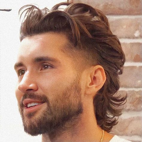 jeff wittek mullet haircut hairstyle Men’s Modern Mullet Haircut, Jeff Wittek Hairstyle, Cyberpunk Male Hairstyles, Burst Fade Mullet Long Hair, Jeff Wittek Hair Mullet, Good Mullets Guys, Jeff Wittek Mullet, Mens Mullet Fade, Modern Day Mullet Men