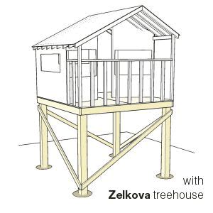 Freestanding Treehouse, Outdoor Playhouse Ideas, Outdoor Forts, Backyard Fort, Modern Tree House, Building A Treehouse, Tree House Plans, Tree Fort, Tree House Diy