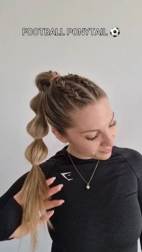 Sports hairstyle 💖 | hairstyle, sport | Sports hairstyle 💖 | By MetDaan Hairstyles Volleyball Hair, Track Hair, Football Hairstyles, Cute Volleyball Hairstyles, Sports Hairstyle, Track Hairstyles, Soccer Hairstyles, Football Hair, Soccer Hair