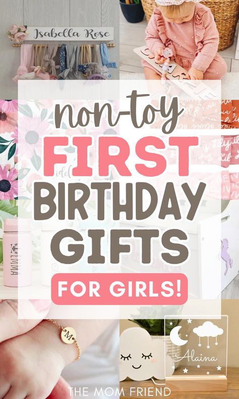 First Birthday Gift Ideas for Girls (That aren’t Toys!) First Birthday Keepsake Gift, 1st Birthday Gift Registry, Creative First Birthday Gifts, Baby Girl 1st Birthday Gifts, 1 St Birthday Girl Year Old Ideas, Presents For 1 Year Girl, Thoughtful First Birthday Gifts, Montessori First Birthday Gifts, Special First Birthday Gifts