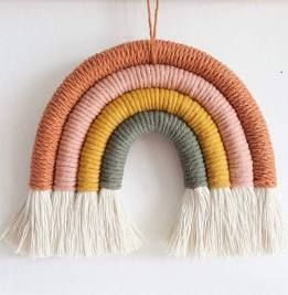 Ideas Decorar Habitacion, Woven Rainbow, Rainbow Macrame Wall Hangings, Boho Rainbow Decor, Macrame Baby, Rainbow Wall Decor, Rainbow Nursery Decor, Rainbow Diy, Boho Dekor