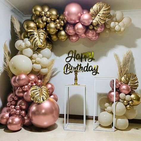 Fest Temaer, Hiasan Perkahwinan, Majlis Perkahwinan, Metallic Balloons, Rose Gold Party, Rose Gold Balloons, Gold Birthday Party, Rose Party, Arch Kit