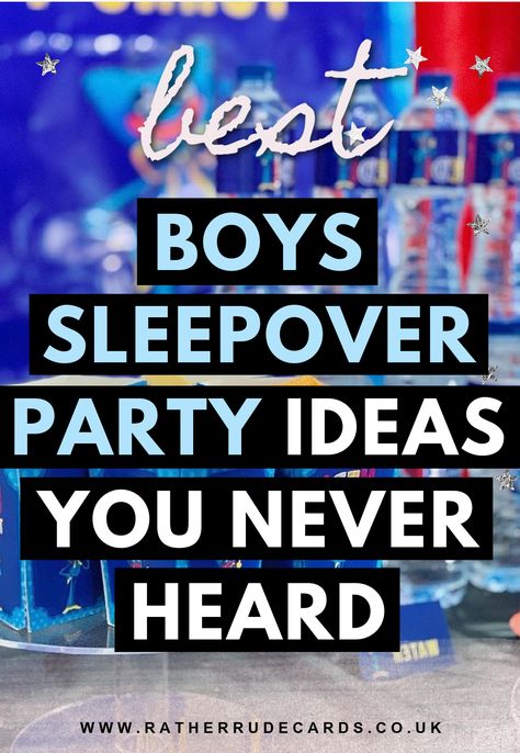 DIY creative boys sleepover party ideas 12 Year Sleepover Ideas, Ideas For Winter Birthday Parties, Boys Slumber Party Ideas Sleepover, Dinosaur Sleepover Party, Gamer Sleepover Party, Boys Birthday Sleepover Ideas, Gaming Sleepover Party, Birthday Party Ideas For 10 Year Boy, Boy Slumber Party Ideas