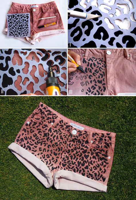 leopard print Cheetah Shorts, Shorts Diy, Diy Clothes Refashion, Diy Shorts, Astuces Diy, Diy Vetement, Leopard Print Shorts, Kleidung Diy, Lose Yourself