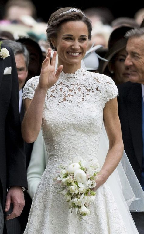 Bridal Make Up, Wedding Bride, Lace, Make Up, Makeup Bridal, Pippa Middleton, Bridal Makeup, Diamond Earrings, Lace Top