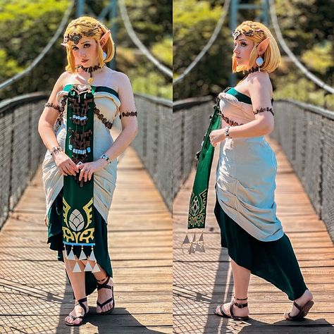 Happy to show you what @miccostumes sent me! One of the prettiest cosplays I've ever worn! The details are insane and it's really comfortable to wear! They also provided me with a wig which was really cool! I will show you more of it! 💚 . Photos by @radore . . #miccostumes #miccostumespartner #zeldacosplay #princesszeldacosplay #tearsofthekingdom #tearsofthekingdomcosplay #zelda Princess Zelda Costume, Princess Zelda Cosplay, Legend Of Zelda Cosplay, Zelda Costume, Outfits Hot, Cosplay Couple, It Photos, Duo Costumes, Easy Cosplay