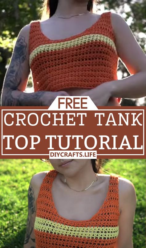 Crochet Tank Top Patterns For Summer Season - DIY Crafts Free Crochet Tank Top Patterns, Tank Top Patterns, Tank Top Tutorial, 2024 Crochet, Crochet Tank Top Free, Crochet Tank Tops, Crochet Summer Dresses, Tank Top Pattern, Crochet Crop Top Pattern