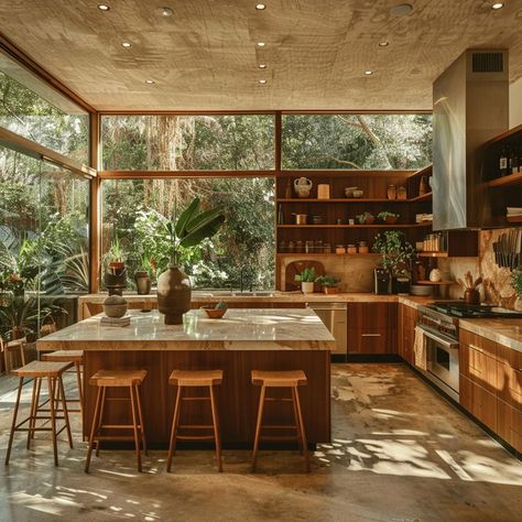 Outdoor Kitchens, Earthy Kitchen Backsplash, Earthy Kitchen, Comforting Hug, Earthy Home, Baking Cookies, Hus Inspiration, Pantry Design, Dream House Interior