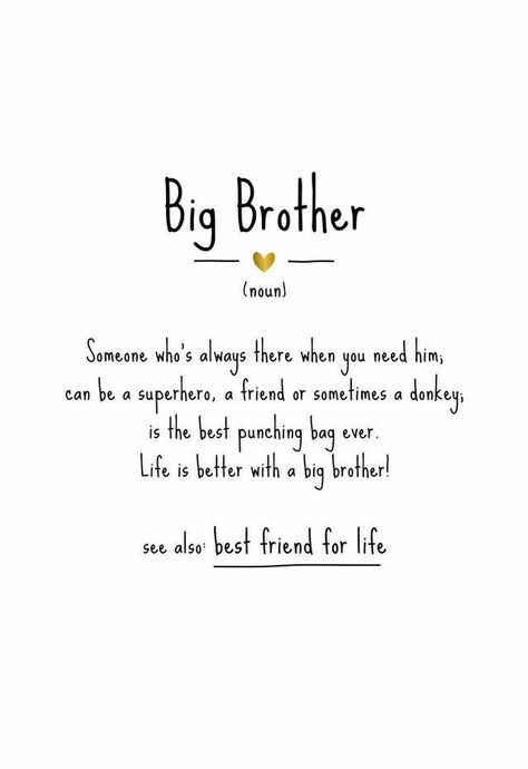 Best Quotes For Brother, Big Brother Birthday Quotes, Quotes For Brother From Sister, Brother Quotes From Sister, Birthday Big Brother, Happy Birthday Brother From Sister, Brother Definition, Sis Quotes, Bro And Sis Quotes